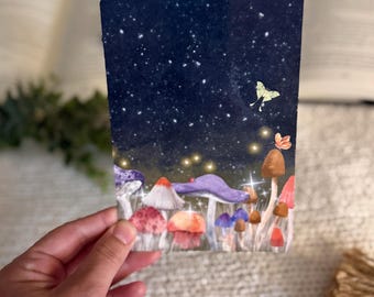 Whimsy kindle insert, mushroom e-reader insert