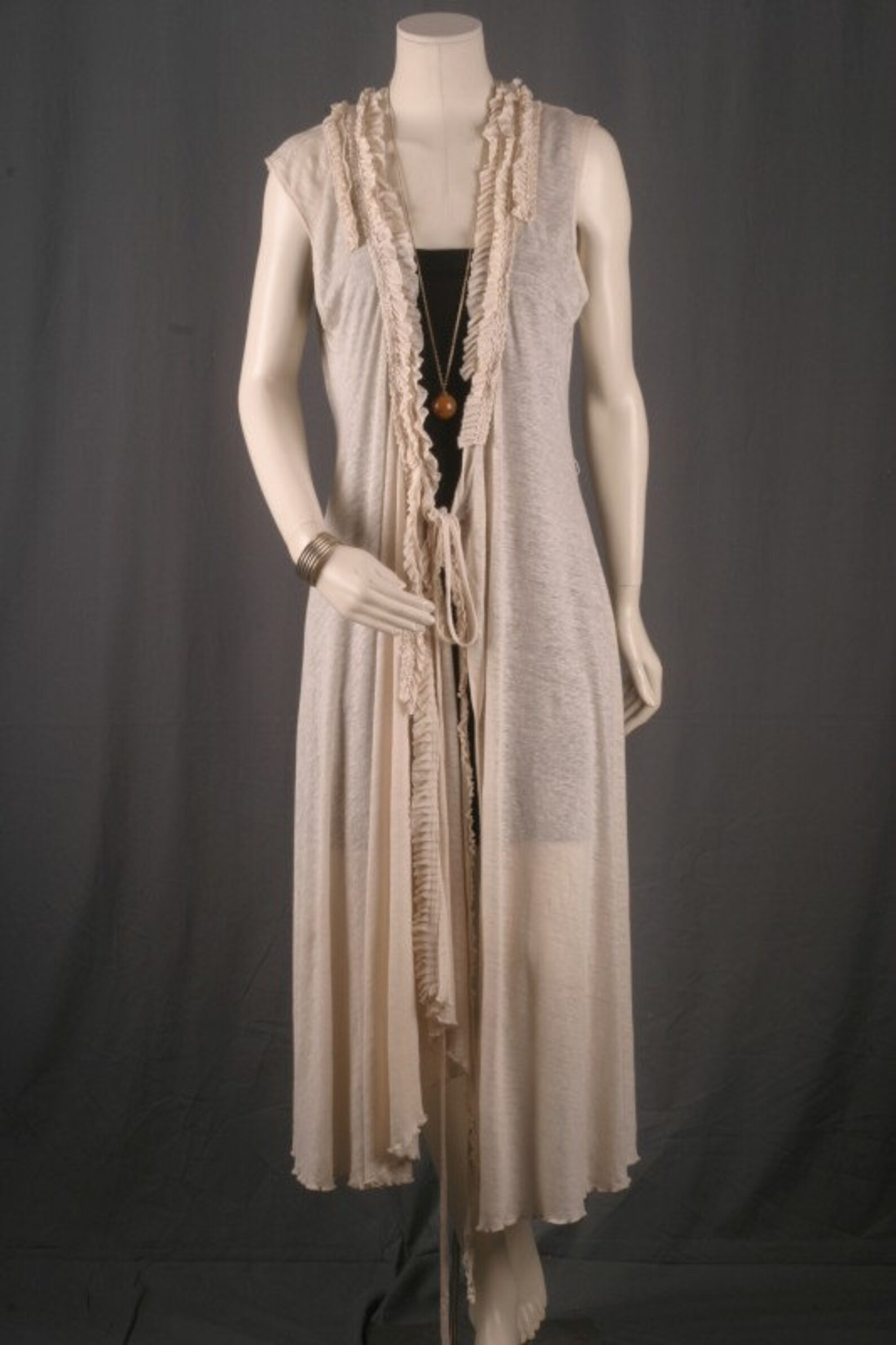 Dress Wrap Dress Cream Duster Coat Kimono Jacket Bohemian Etsy