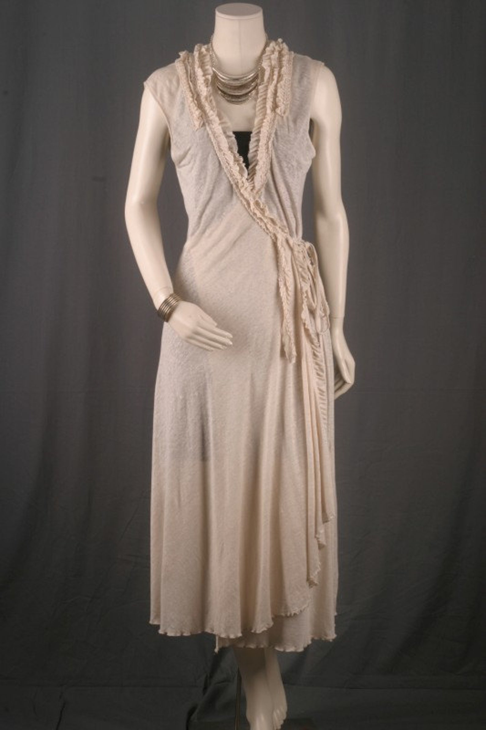 Dress Wrap Dress Cream Duster Coat Kimono Jacket Bohemian Etsy