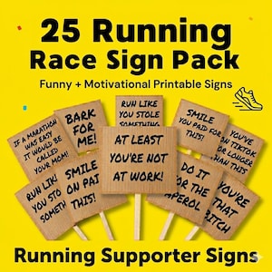Paquete de carteles imprimibles para carreras: ¡Anima a tus amigos y familiares!
