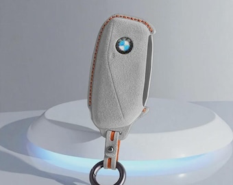 BMW Key Case Alcantara Key Cover Soft Leather Key Case | BMW Smart Key Fob Case Protector