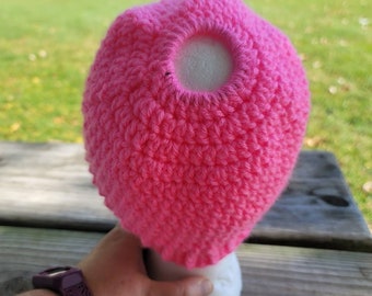 Pretty n pink Ponytail hat, messy bun hat