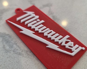 3Dプリント製ミルウォーキー風キーホルダー｜工具バッグアクセサリー、職人へのギフト