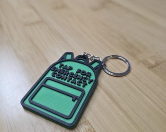 プログラム可能なNFCキーホルダー｜子供用バックパックタグ｜書き換え可能な緊急連絡先ID