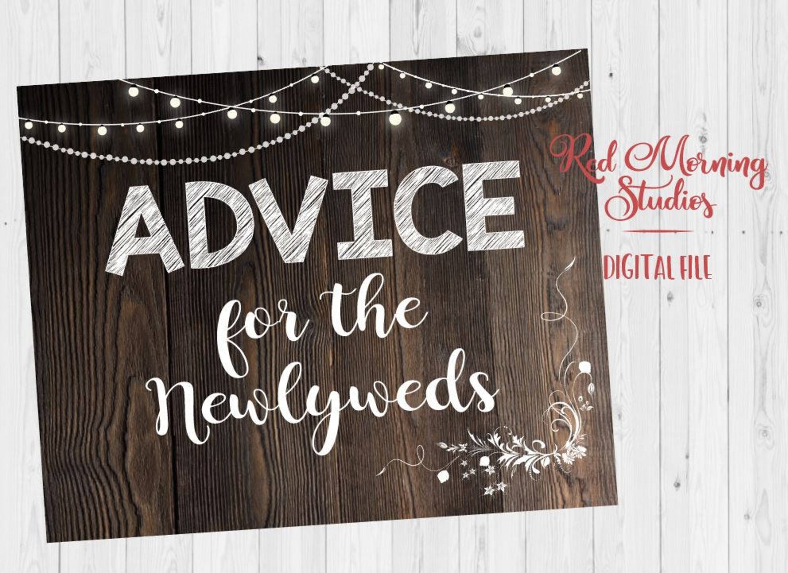 Advice for the Newlyweds sign. rustic Wedding PRINTABLE | Etsy