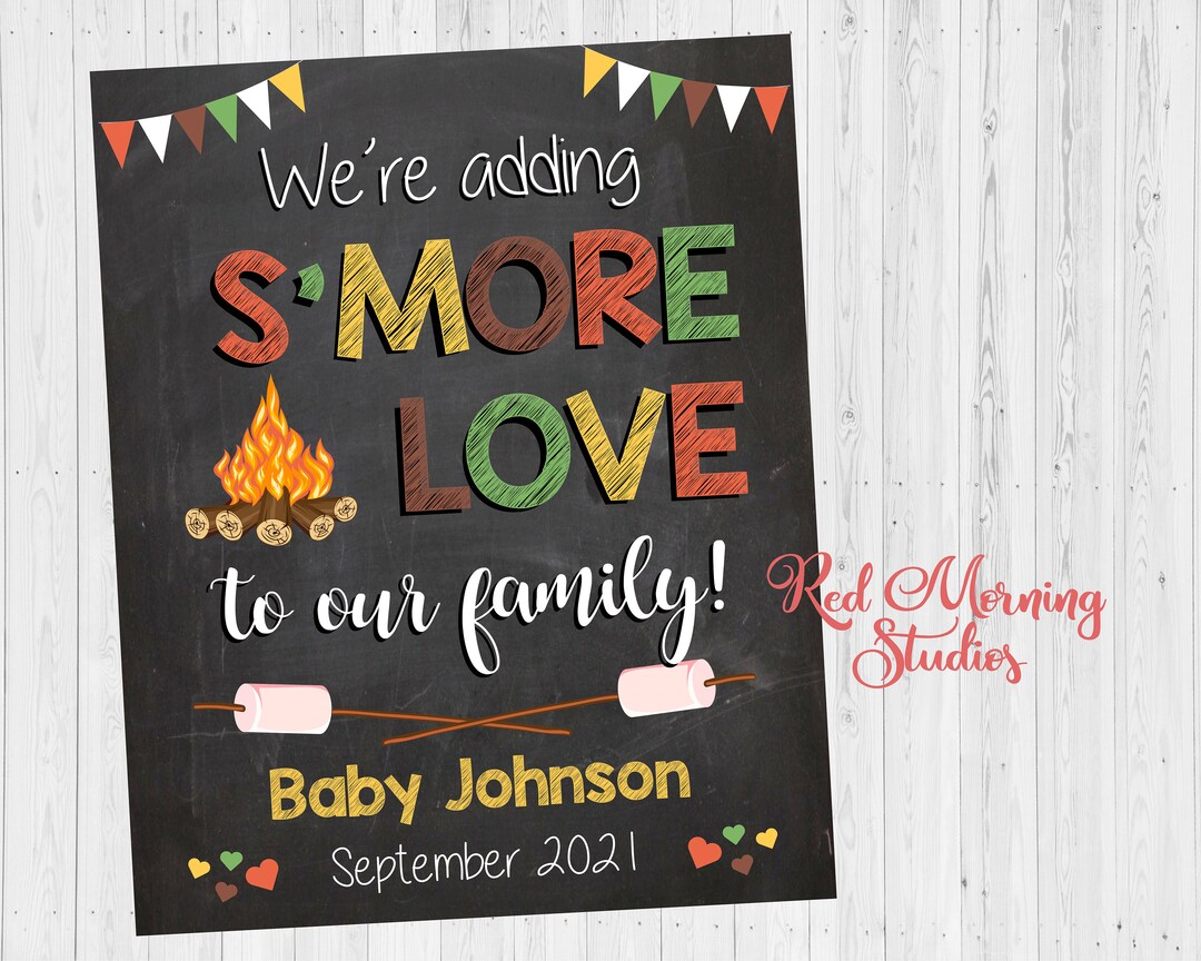Camping Pregnancy Announcement Sign. DIGITAL FILE. Fall Pregnancy