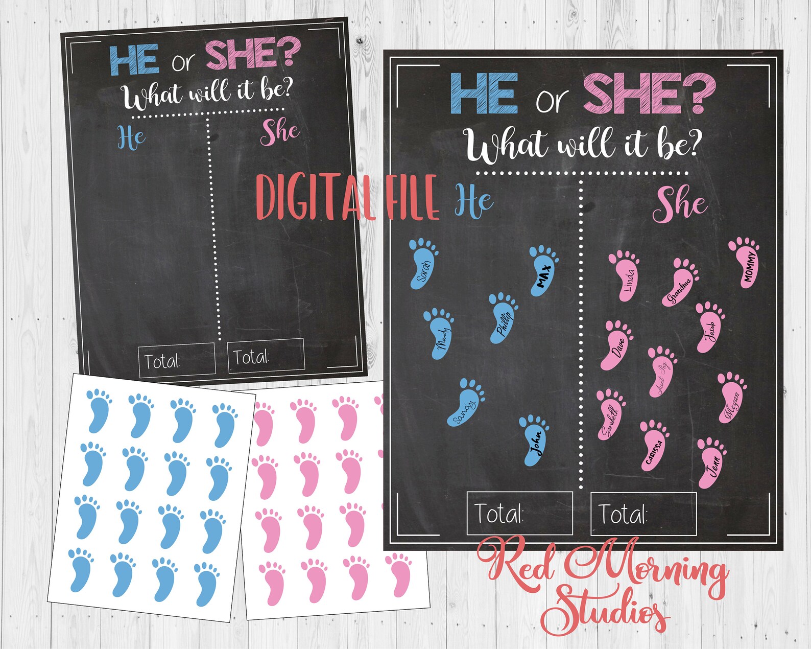 Gender Reveal Guessing Game. PRINTABLE. Mark Your Guess Gender Etsy
