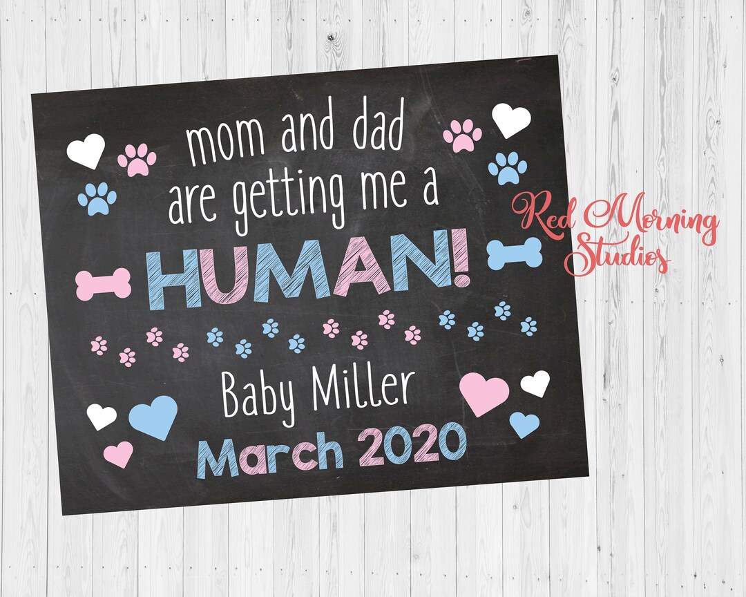 Dog Pregnancy Announcement Sign. DIGITAL FILE. New Baby - Etsy