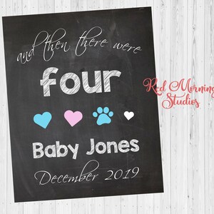 Dog Pregnancy Announcement Sign. DIGITAL FILE. Pet Pregnancy - Etsy