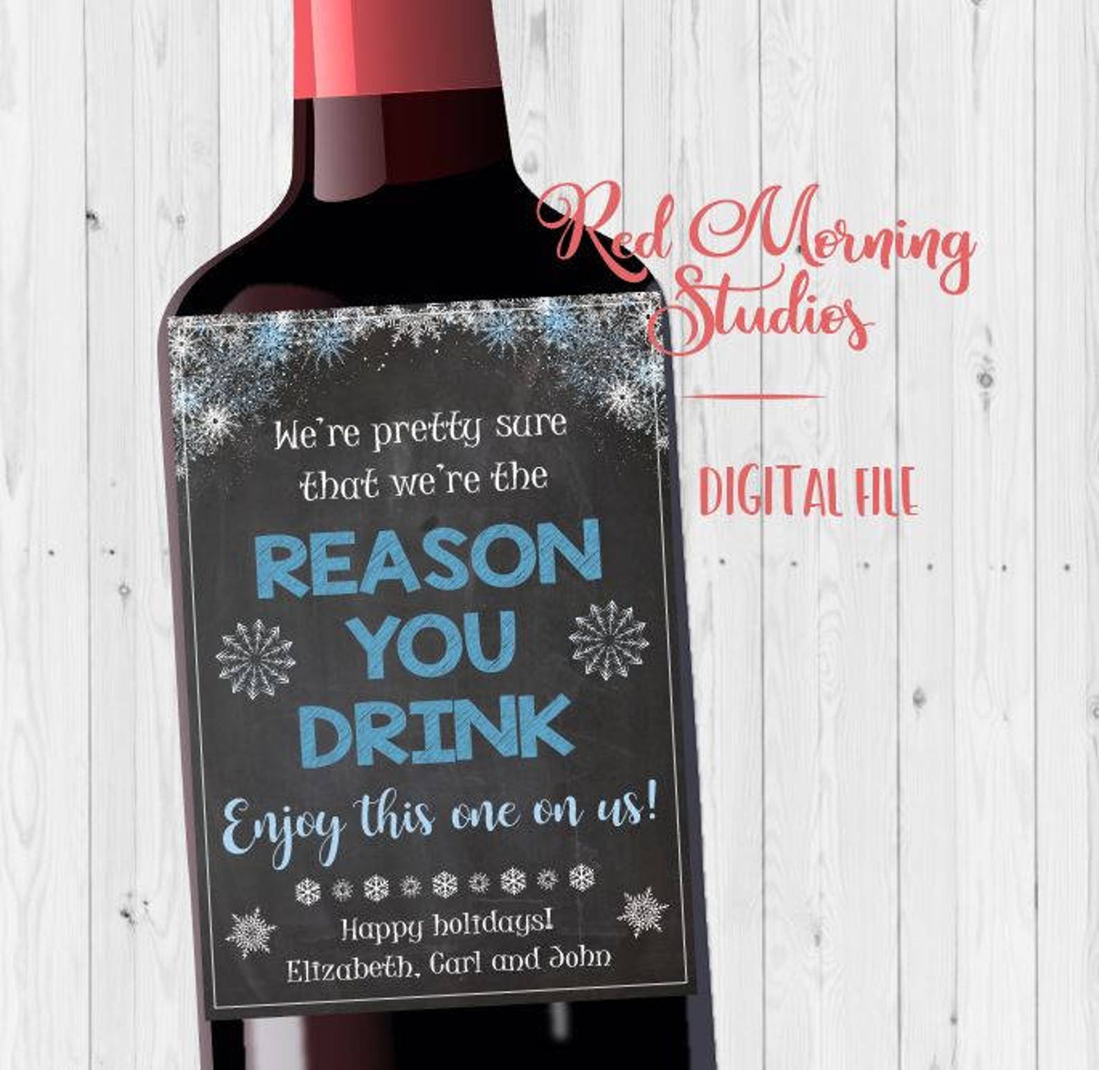 Boss Wine Label Gift. PRINTABLE. Boss Christmas Gift. Might Be Etsy