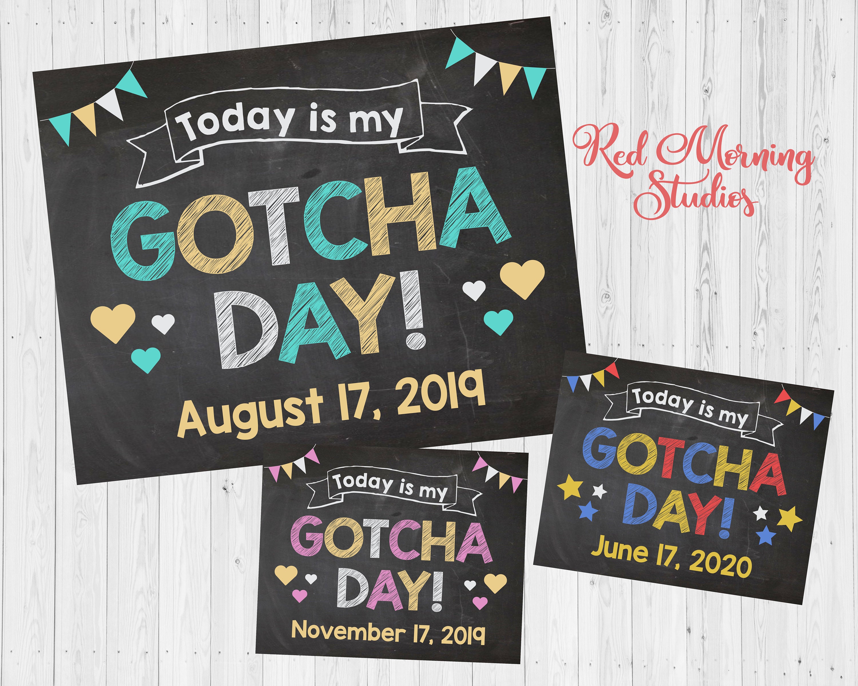 Gotcha Day sign Adoption Announcement Sign. DIGITAL FILE. | Etsy