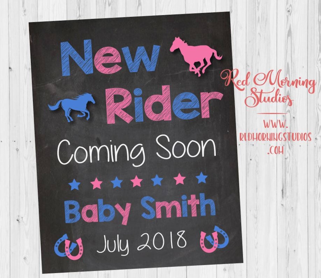 Horse Pregnancy Announcement Sign. DIGITAL FILE. New Rider Etsy