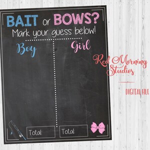 Tie Breaker Gender Reveal Guess Sign. PRINTABLE. 3rd Child 