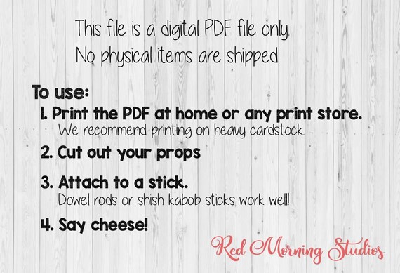 Nautical photo sale booth props printable
