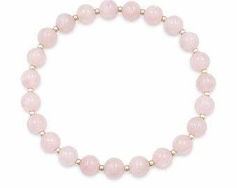 Armband Naturstein Klassik - ROSENQUARZ