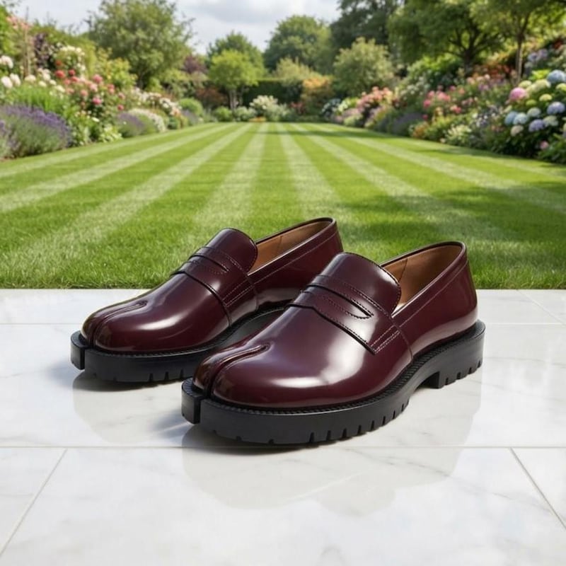 Chunky Burgundy Loafers - Etsy