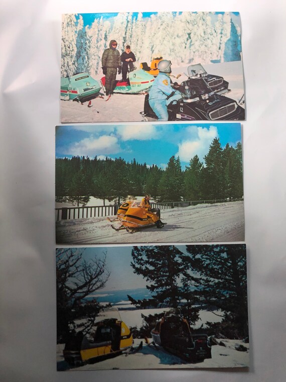 Vintage Snow Machine West Yellowstone Montana Winter New Etsy