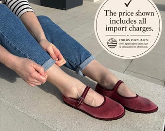 Authentic Mary Jane Friulane | Handmade in Italy Velvet Shoes | Venetian Ballet Flats