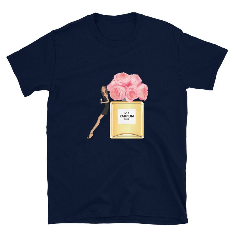 Glam Fashion tee,Designer perfume bottle, image 3