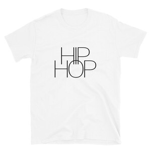 HIP-HOP camiseta unisex de manga corta BLANCO