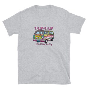 Haiti, Ayiti, camiseta unissex de manga curta rosa Tap Tap, Porto Príncipe, haitiano, presente, Tap tap