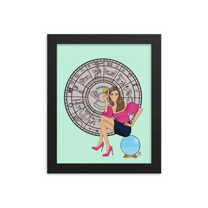 Tarot Kartenleser mint, Gerahmt Poster
