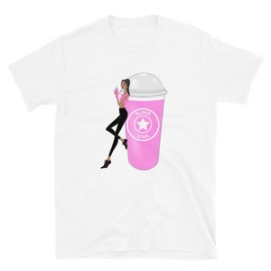 pink, workout, cardio, yoga, pilates, fitness, coffee, exercise, boxing, drink, gift, for her, shakeShort-Sleeve Unisex T-Shirt