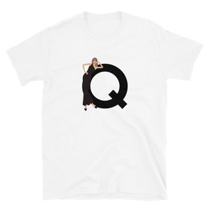 carta, Q, diseño del alfabeto, Mujer de la A a la Z, moda, boceto, ilustración, sexy, arte, diseñador, camiseta unisex de manga corta