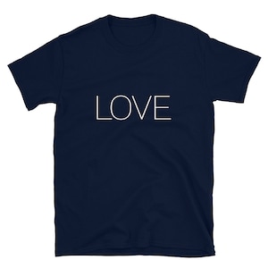 LOVE camiseta unisex de manga corta BLANCO