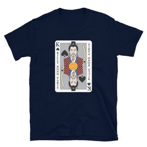 Kurzärmeliges Unisex-T-Shirt Kaiser, Spielkarte, China, Japan, Asien, Billy Bond Paris, James Bond, Spieler, Spielkarte, Gewinner, Poker,
