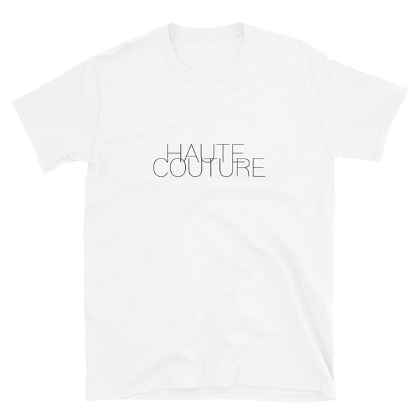 HAUTE COURURE Short-Sleeve Unisex T-Shirt BLACK