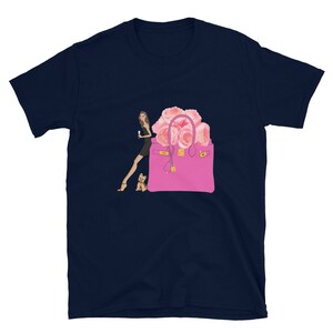 Hermès, Birkin, sac, Yorkie, chiot, pivoines, fleurs, rose, art, Filles, Cadeau pour elle, galerie, Yorkshire, chien, femme, t-shirt