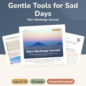 Mood Journal for Tweens Printable | Behavioral Activation CBT Tracker | PhD Made Instant Download PDF