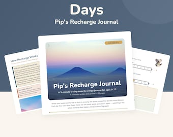 Mood Journal for Tweens Printable | Behavioral Activation CBT Tracker | PhD Made Instant Download PDF