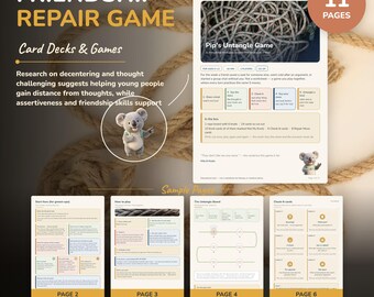 Friendship Repair Game for Tweens 9-12 Printable | CBT Cards for Feeling Left Out PDF