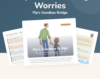 Separation Anxiety Printable Kids 5-8 | School Drop Off Goodbye Routine | Back to School Guide