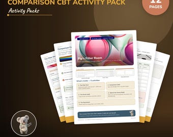 Social Media Comparison CBT Activity Pack | Printable for Tweens 9-12 | Instant Download PDF