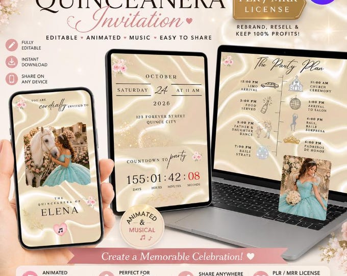 Quincenera Interactive Invitation | PLR