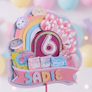Personalised Squishy Themed Cake Topper Squishy Fidget Cake Topper