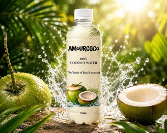 AmourCoco 100% Natural Coconut Water Multipack | No Added Sugar - 12 Pack/350ml
