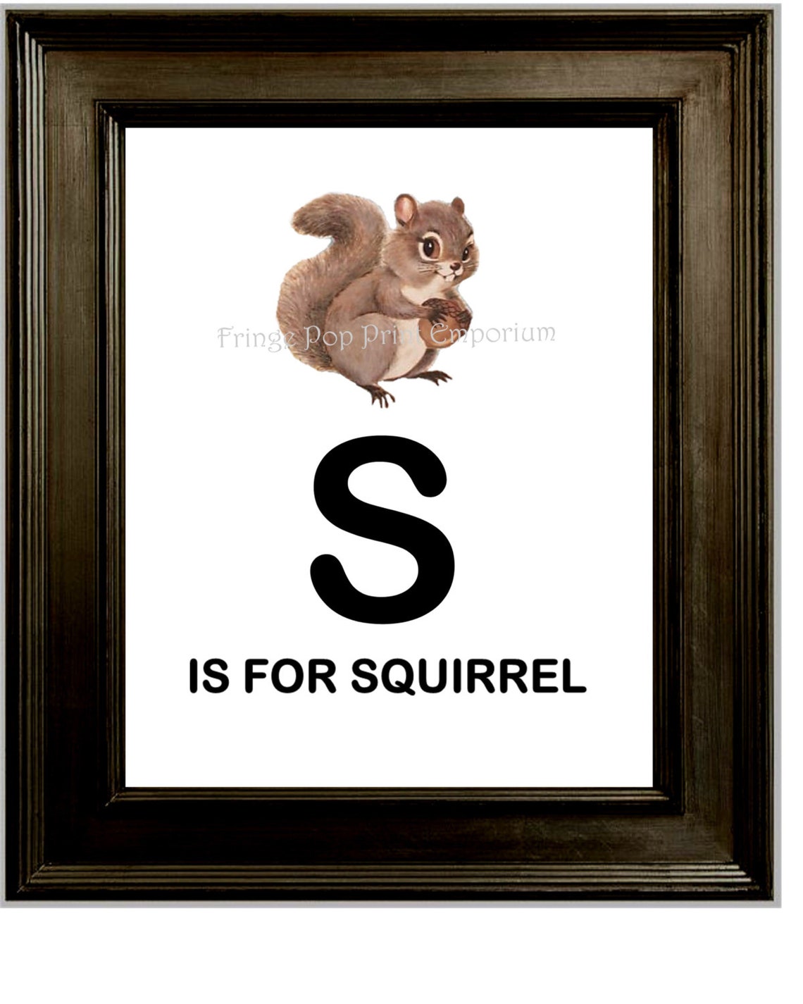 Squirrel Alphabet Art Print 8 X 10 Children's Room Wall - Etsy