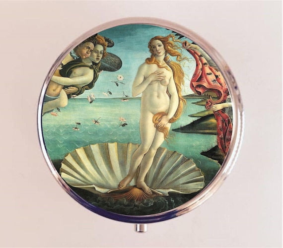 Birth of Venus Pill Box Case Pillbox Holder Trinket Botticelli Fine Art Painting Renaissance