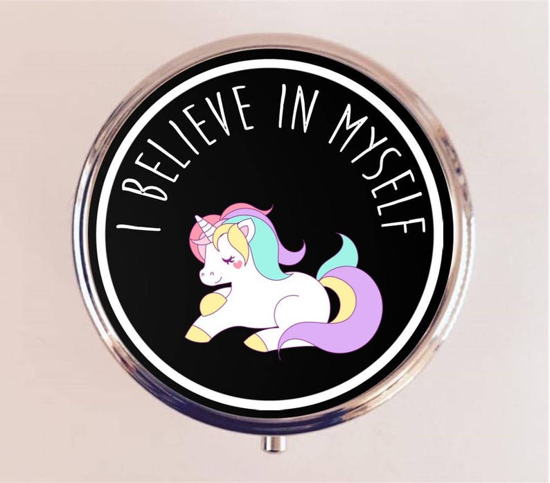 Unicorn Pill Box Case Pillbox Holder Trinket Stash Box I Etsy