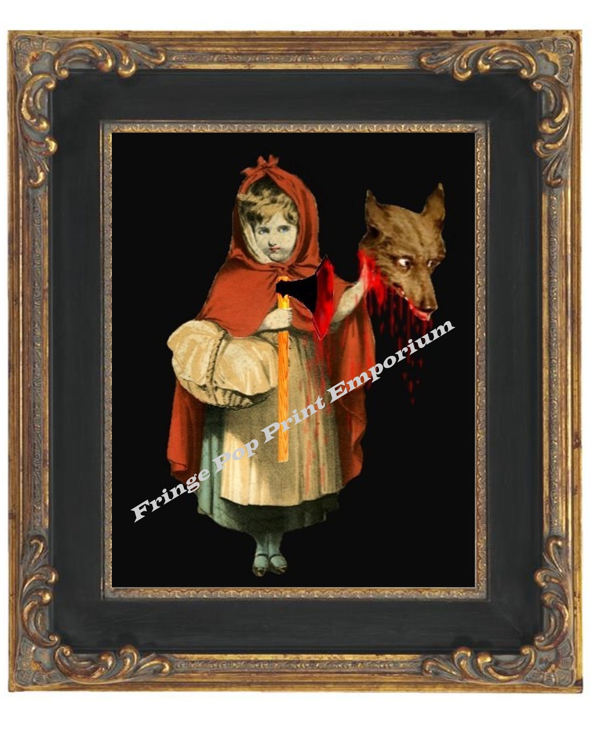 赤ずきんのアートプリント 8 x 10 - 大きな悪いオオカミに復讐