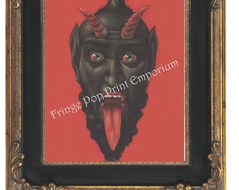 Krampus Art Print 8 x 10 Portrait - Horror Gothic - Dark Art - Goth - Christmas Devil