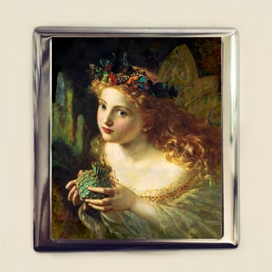 Victorian Fairy Cigarette Case Business Card ID Holder Wallet Sophie Anderson Fairytale Fairy Tale