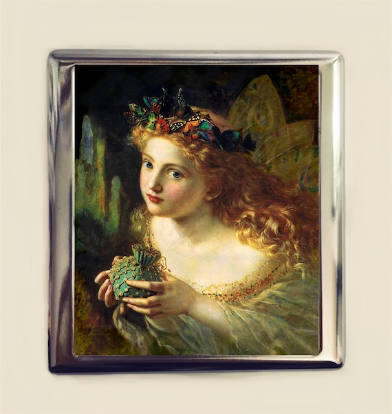 fairy cigarette case Victorian Fairy Cigarette Case Business Card ID Holder Wallet Sophie  Anderson Fairytale Fairy Tale