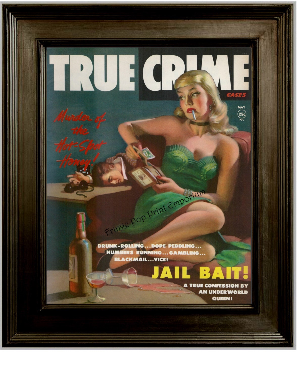 Detective Magazine Art Print 8 X 10 1950s Femme Fatale