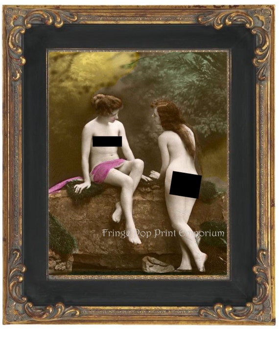 ccluster.com media nude 10 Nude Flapper Art Print 8 X 10 Risque Jazz Age Art Nouveau Wood Nymphs  Sapphic Lesbian Interest MATURE Version Two - Etsy Hong Kong