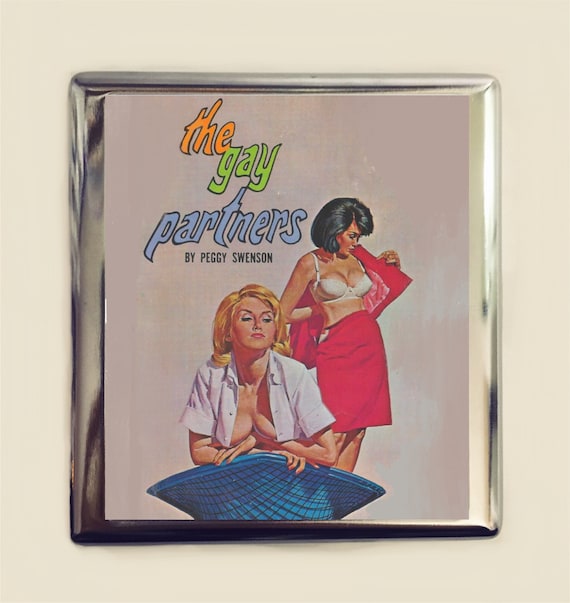 Vintage Queer Pulp the Gay Partners Cigarette Case Business Card ID Holder  Wallet Campy LGBTQ Pulp Fiction Sleaze Retro 60's